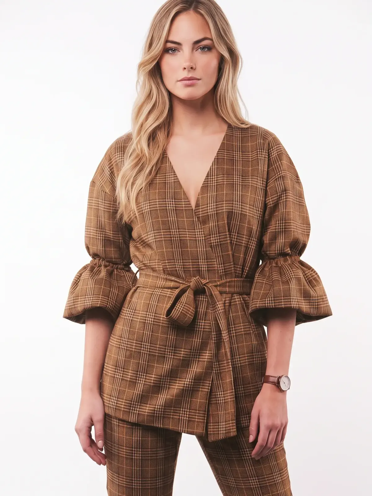 Plaid Pant Set