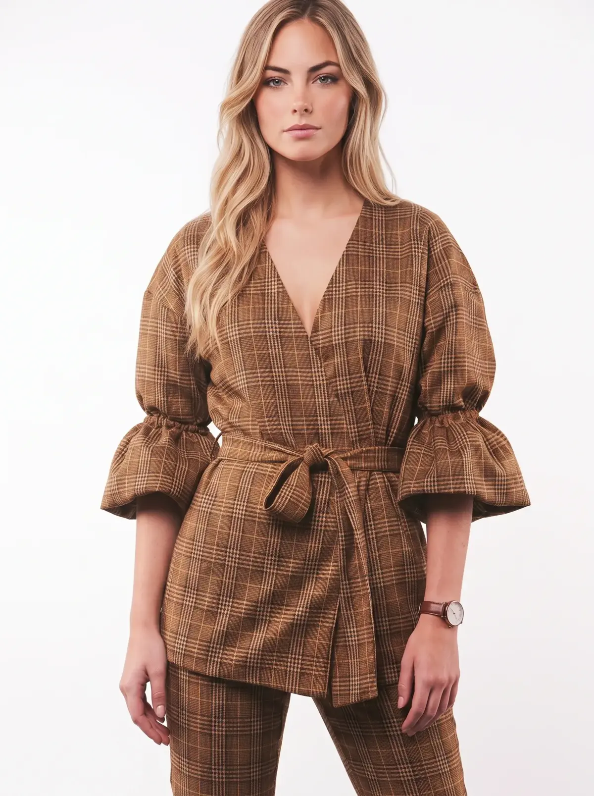 Plaid Pant Set