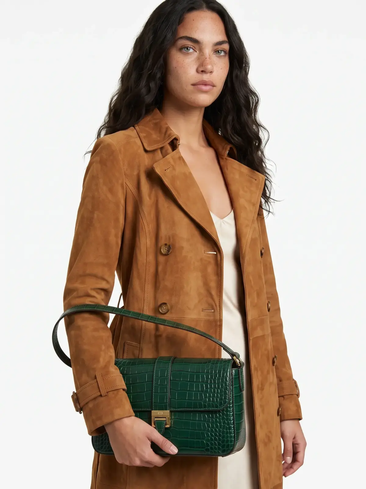 Suede Trench Coat