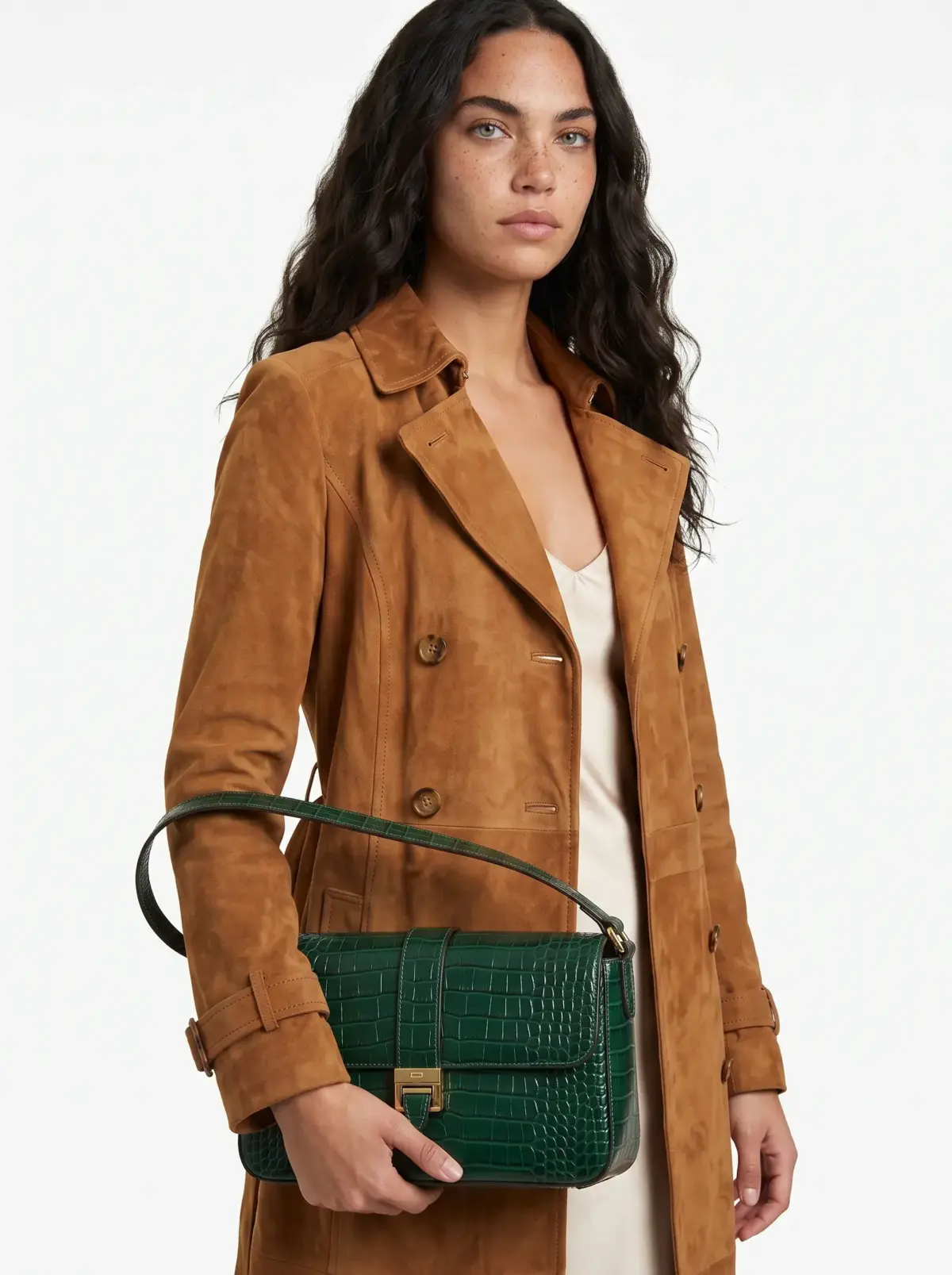 Suede Trench Coat